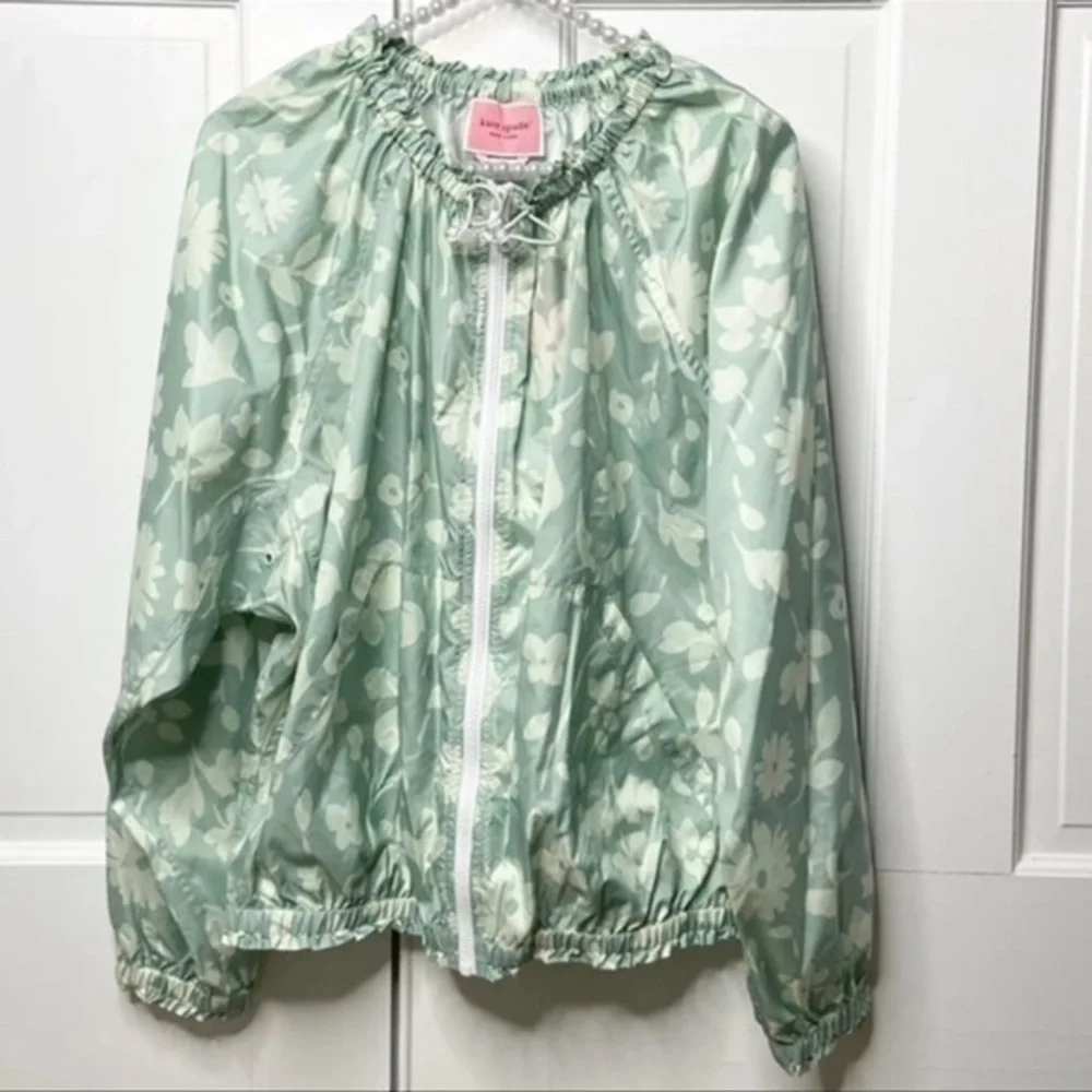 NWT Kate Spade Splash Hooded Preppy Windbreaker Lightweight Packable‎ Jacket